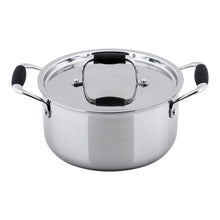 Load image into Gallery viewer, Stanton Stainless Steel Casserole With Lid, Handle with Silicone Sleeve, Induction Friendly- 24cm, 2.5mm, 4L, 25 Years Warranty