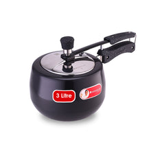 Load image into Gallery viewer, Taurus Hard Anodized 3L Inner Lid Pressure Cooker | Soft Touch Handles for Durability   Induction Friendly | Black