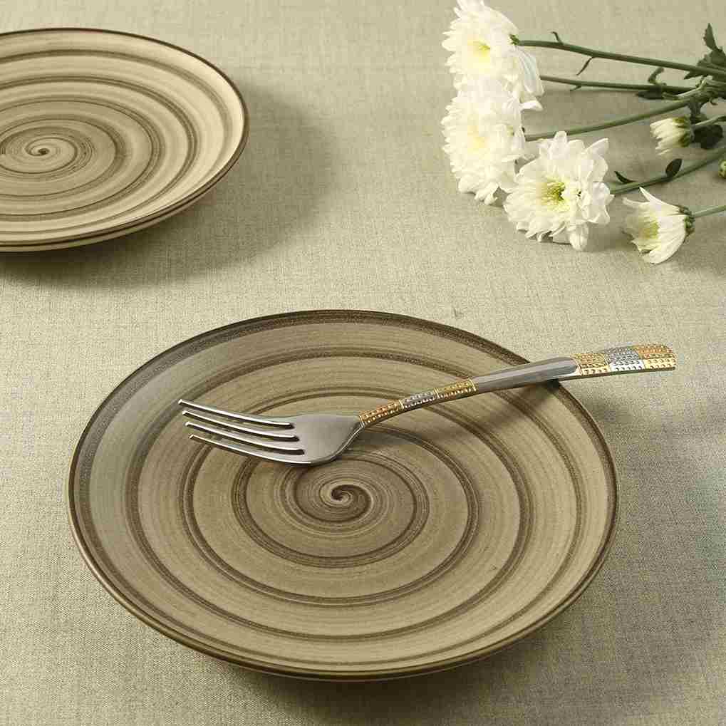 Teramo Quarter Plate Brown Set of 2