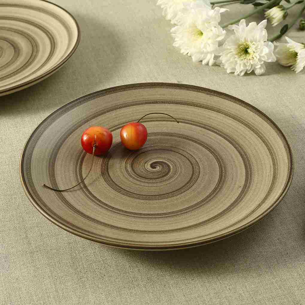 Teramo Quarter Plate Brown Set of 2