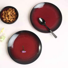 Load image into Gallery viewer, Teramo Red Glaze Quarter Plates Set of 2