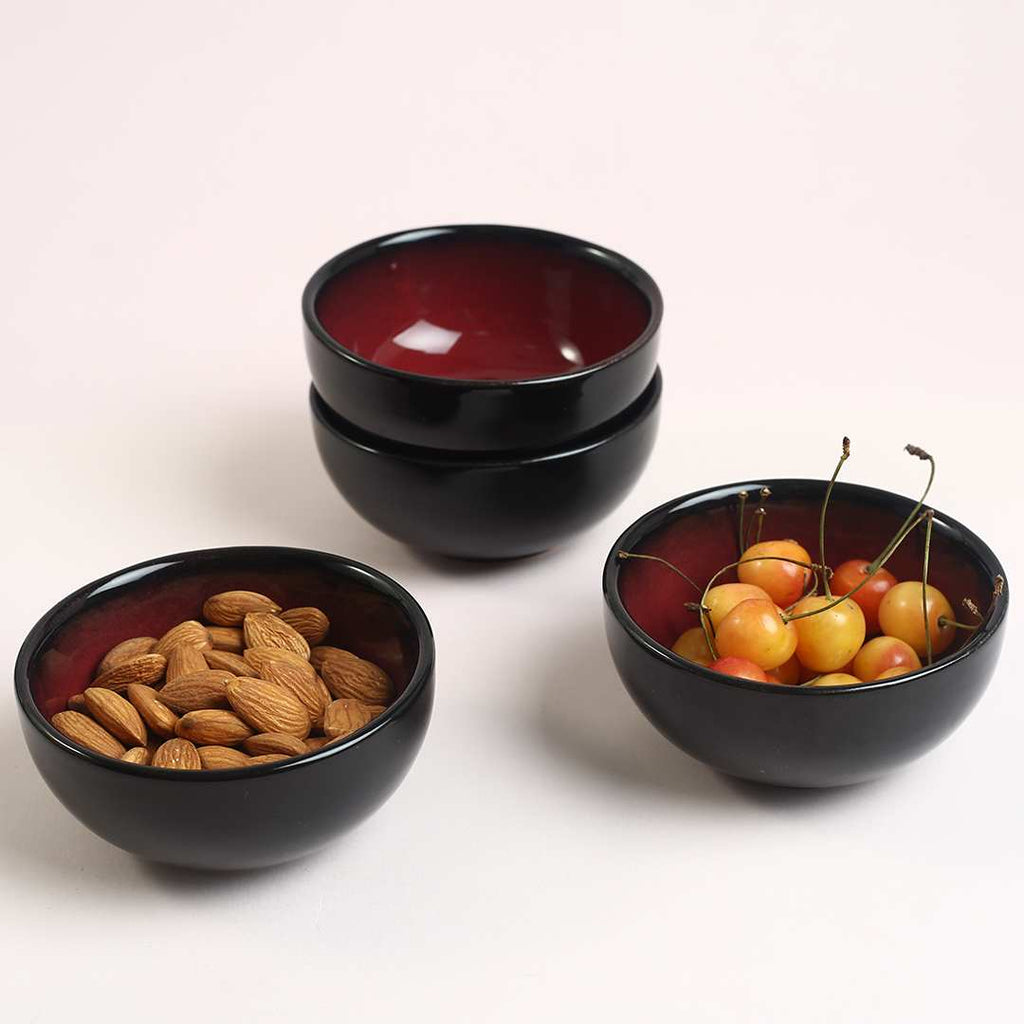 Teramo Red Glaze Veg Bowls Set of 4