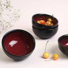 Load image into Gallery viewer, Teramo Red Glaze Veg Bowls Set of 4