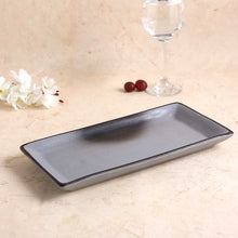 Load image into Gallery viewer, Teramo Stoneware Rectangular Platter 12&quot; x 6&quot; - Grey