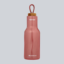 Load image into Gallery viewer, Twist-Bot, 530ml, Stainless Steel Double Wall Water Bottle, Leak-proof Wooden Lid, Rose Pearl, 2 Years Warranty