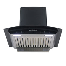 Load image into Gallery viewer, Ultima 60cm 1200 m3/hr Auto Clean Curved Glass Chimney | Baffle Filter | 1200M3/Hr powerful suction | Touch + 3 speed Motion Sensor control | Low Noise | 7 Year Warranty on Motor | 1 Year Comprehensive Warranty on Product | Black