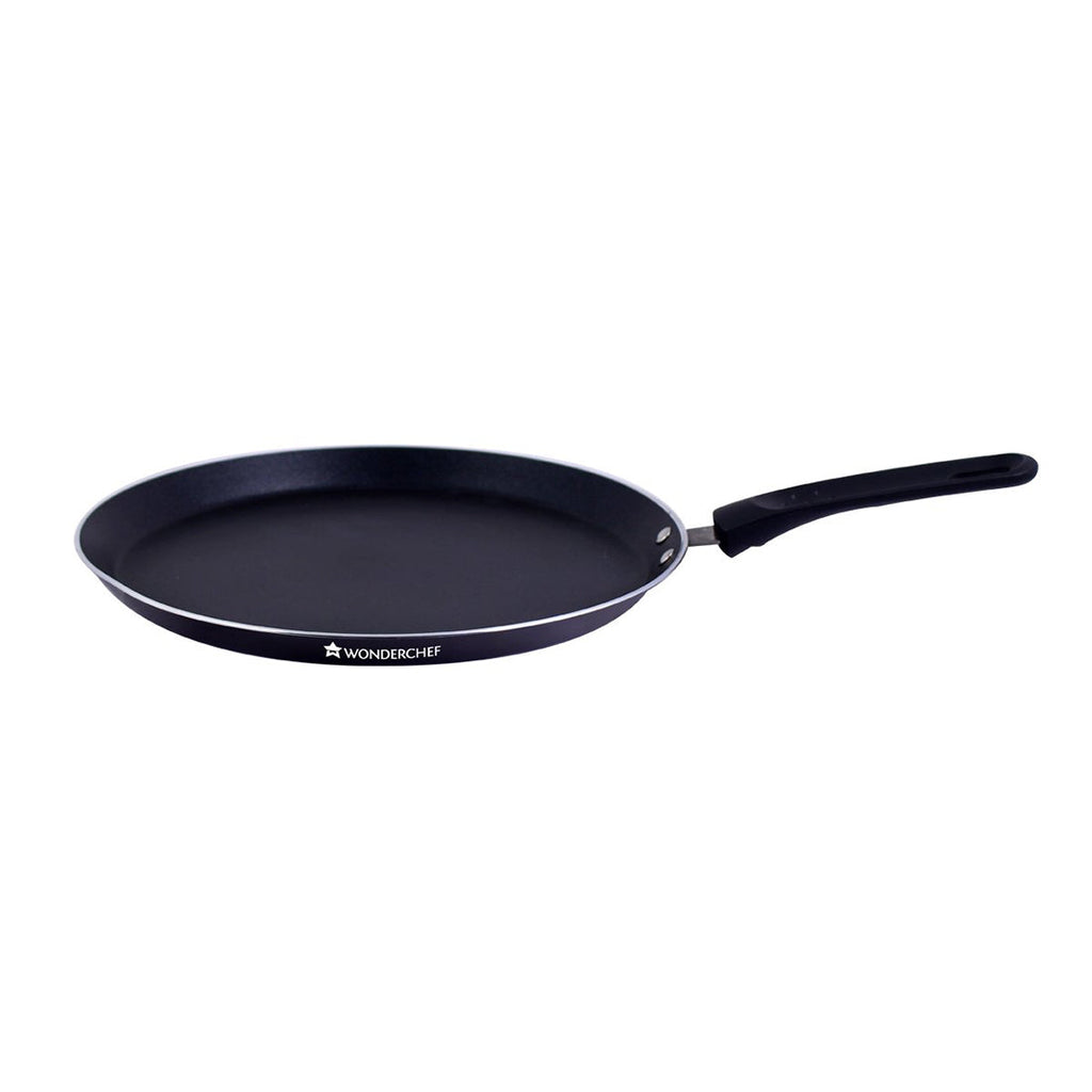 Ultra 28 cm Non-Stick Dosa Tawa | Soft Touch Handle | Pure Grade Aluminium | Non-Stick Tawa | 2.7mm | 2 Years Warranty | Black