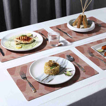 Load image into Gallery viewer, Valentina Reversible Damask &amp; Geometric Placemat Set of 6