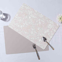 Load image into Gallery viewer, Valentina Reversible Floral &amp; Solid Placemat Set of 6