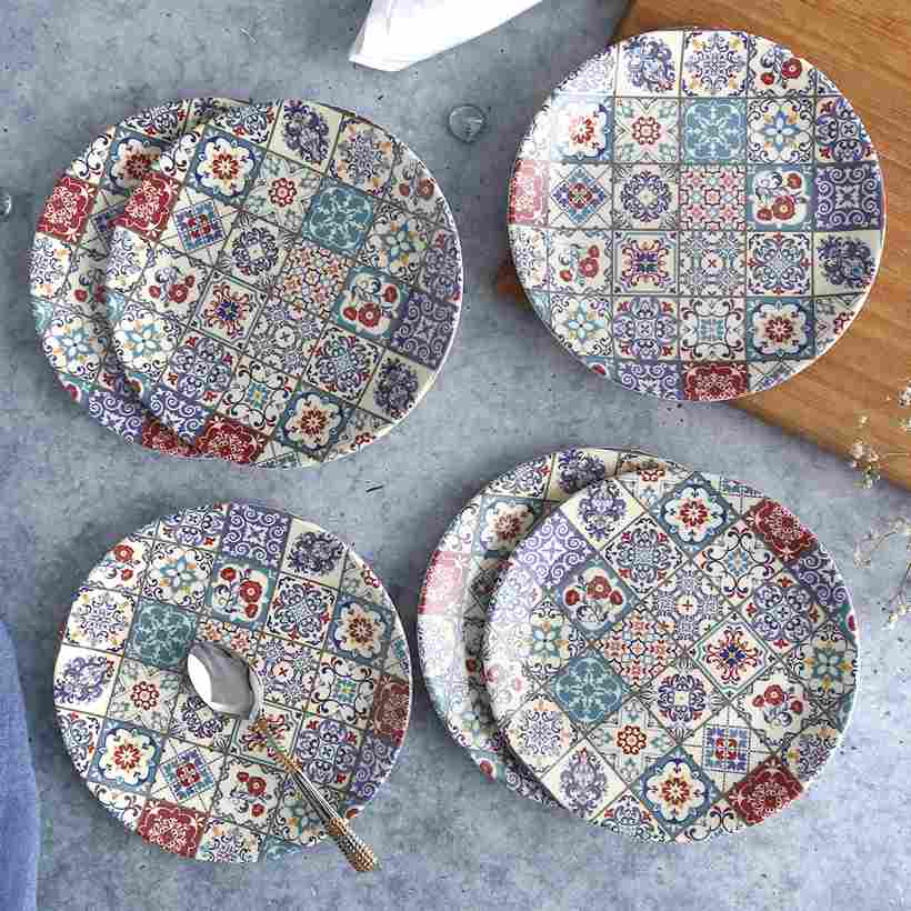 Venice 7" Quarter Plate - Blue (Set of 6)