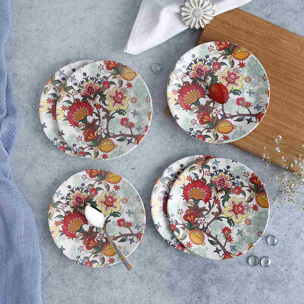 Venice 7" Quarter Plate - Red (Set of 6)