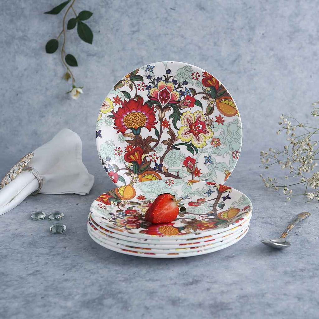 Venice Red Dinner Set of 31 Pcs | 100% Food Grade Melamine | Elegant | Break & Stain Resistant | Designer Dinnerware