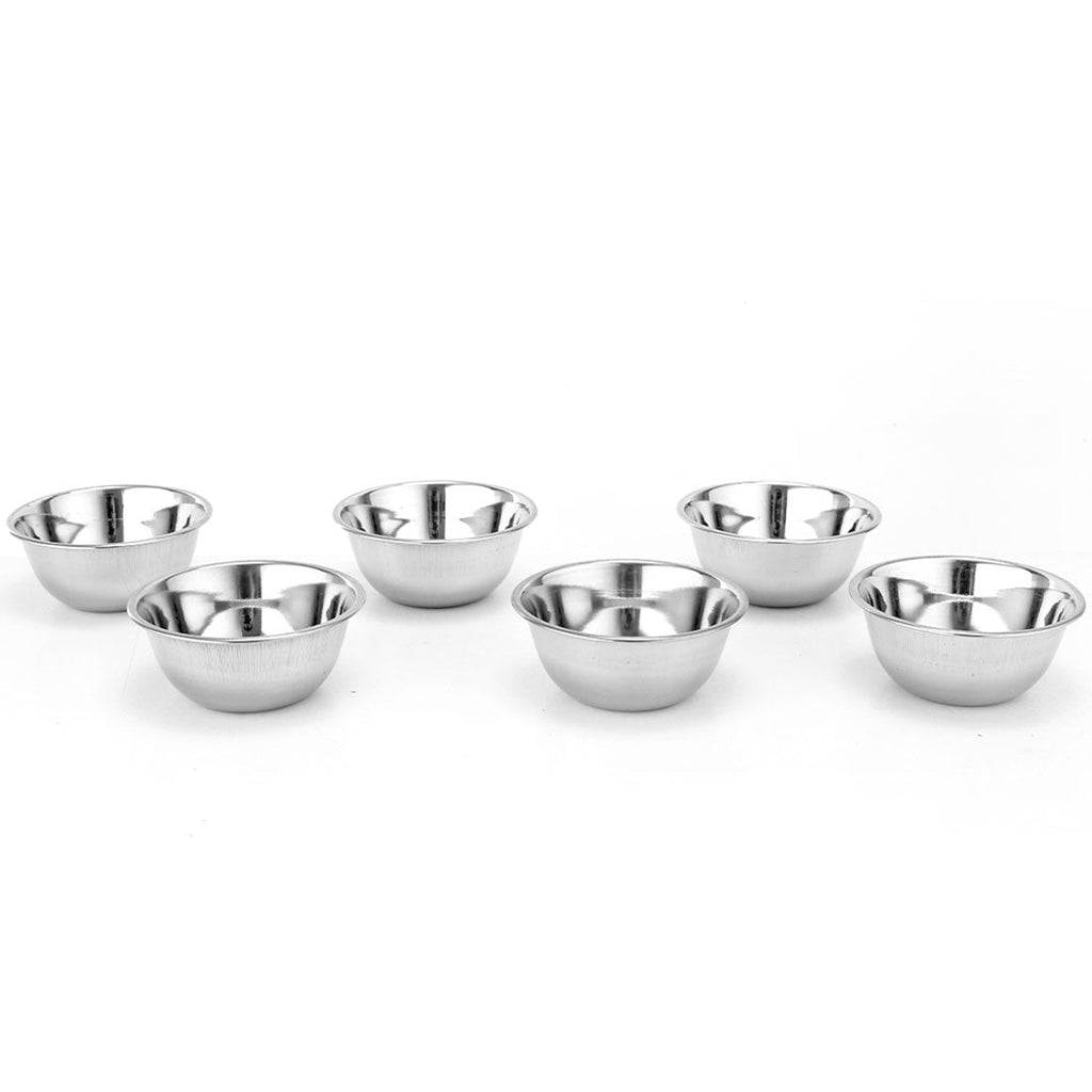 Venice Stainless Steel Bowl Set of 6 | Classic Design and Gloss Finish | 100% Food-grade Stainless Steel | Non-corrosive, Sturdy, Unbreakable | Serve vegetables, fruits, curd, dal, desserts