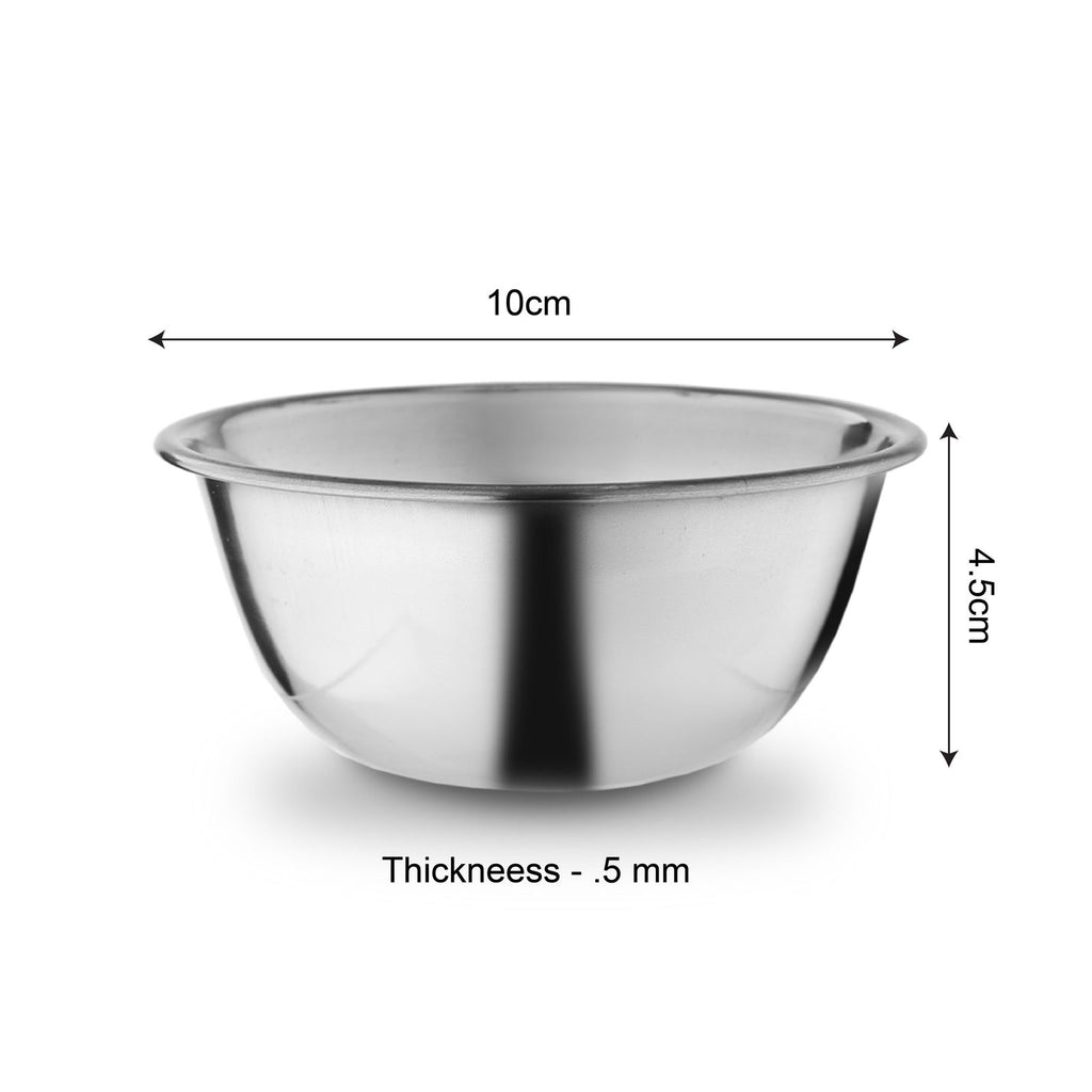 Venice Stainless Steel Bowl | Classic Design and Gloss Finish | 100% Food-grade Stainless Steel | Non-corrosive, Sturdy, Unbreakable | Serve vegetables, fruits, curd, dal, desserts