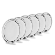 Load image into Gallery viewer, Venice Stainless Steel Plate Set of 6 | Classic Design and Gloss Finish | Stackable | 100% Food-grade Stainless Steel | Non-corrosive, Sturdy, Unbreakable