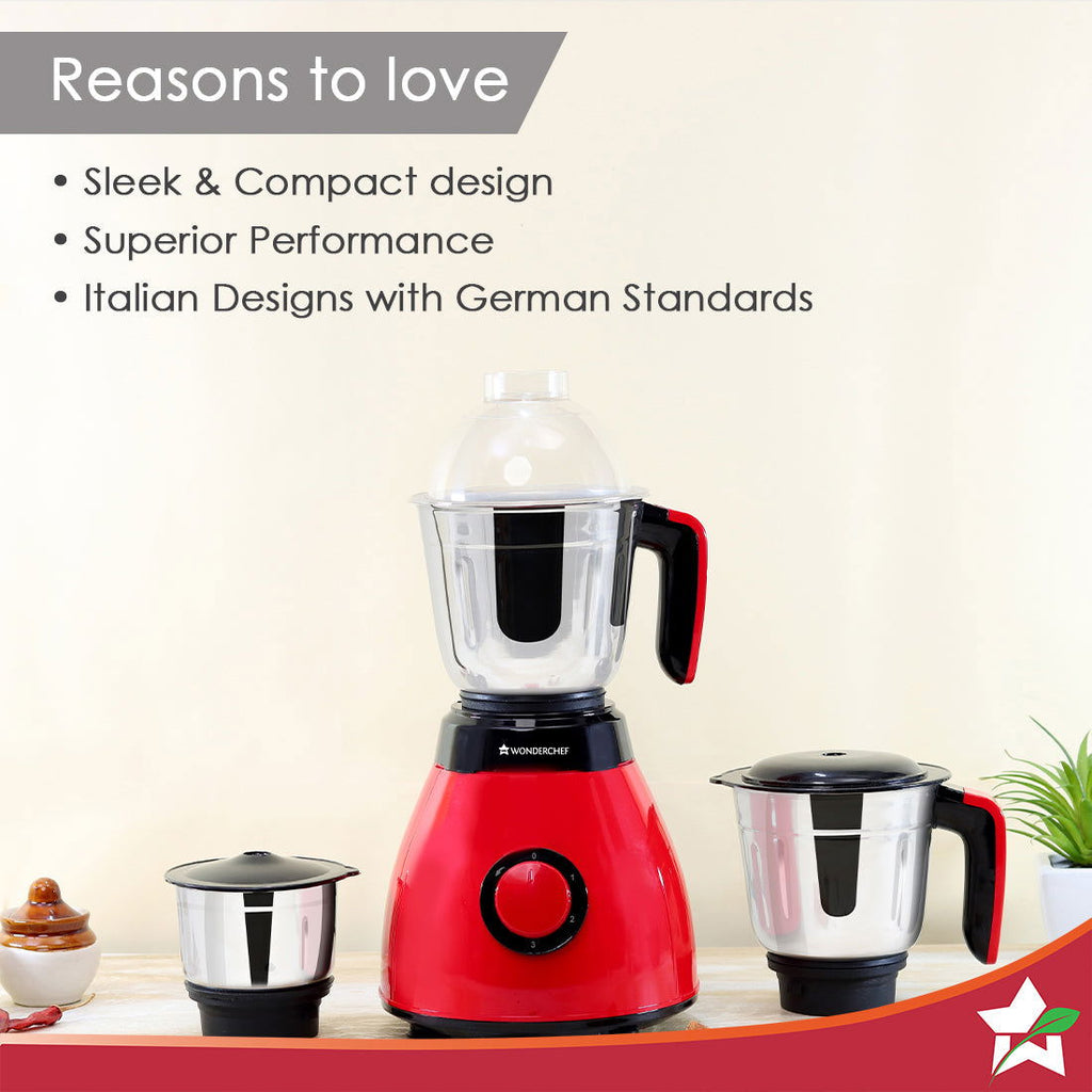 Vesper Mixer Grinder 600W - Red