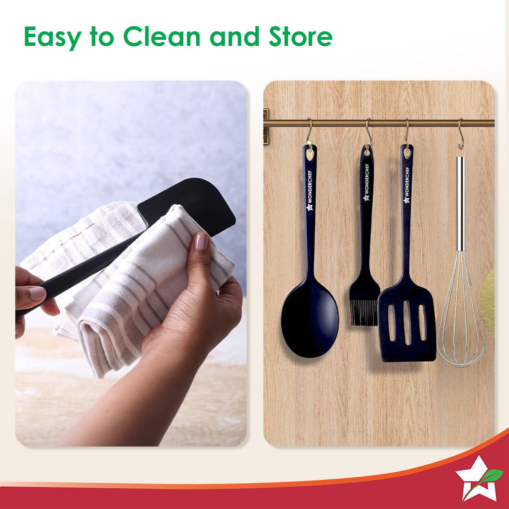 Waterstone Silicon Spatula | Stainless Steel Core | Food Grade Silicone | Unique Angle | Use for Flipping, Turning, Scrapping, Mixing | Non-stick, Flexible, Heat Resistant, Stylish Design