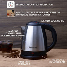 Load image into Gallery viewer, Wonderchef Renewed Crescent Electric Kettle | Stainless Steel | 1.5 Litres | Safety Locking Lid