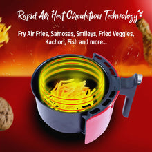 Load image into Gallery viewer, Wonderchef Renewed Crimson Edge Air Fryer for Home and Kitchen|1.8 Litres Non-stick Basket| Fry, Grill, Bake &amp; Roast| Rapid Air Technology| Timer &amp; Temperature Control| Auto Shut-Off| Healthy Cooking with 99% less Fat| 1000 Wattage| Red |1 Year Warranty