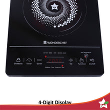 Load image into Gallery viewer, Wonderchef Renewed Easy Cook Hot Plate Infrared Cooktop with Feather Touch Control &amp; Child Lock Feature | 2000 Watt Induction Cooktop | Crystal Glass Top Surface | LED Digital Panel | Smart Touch Buttons