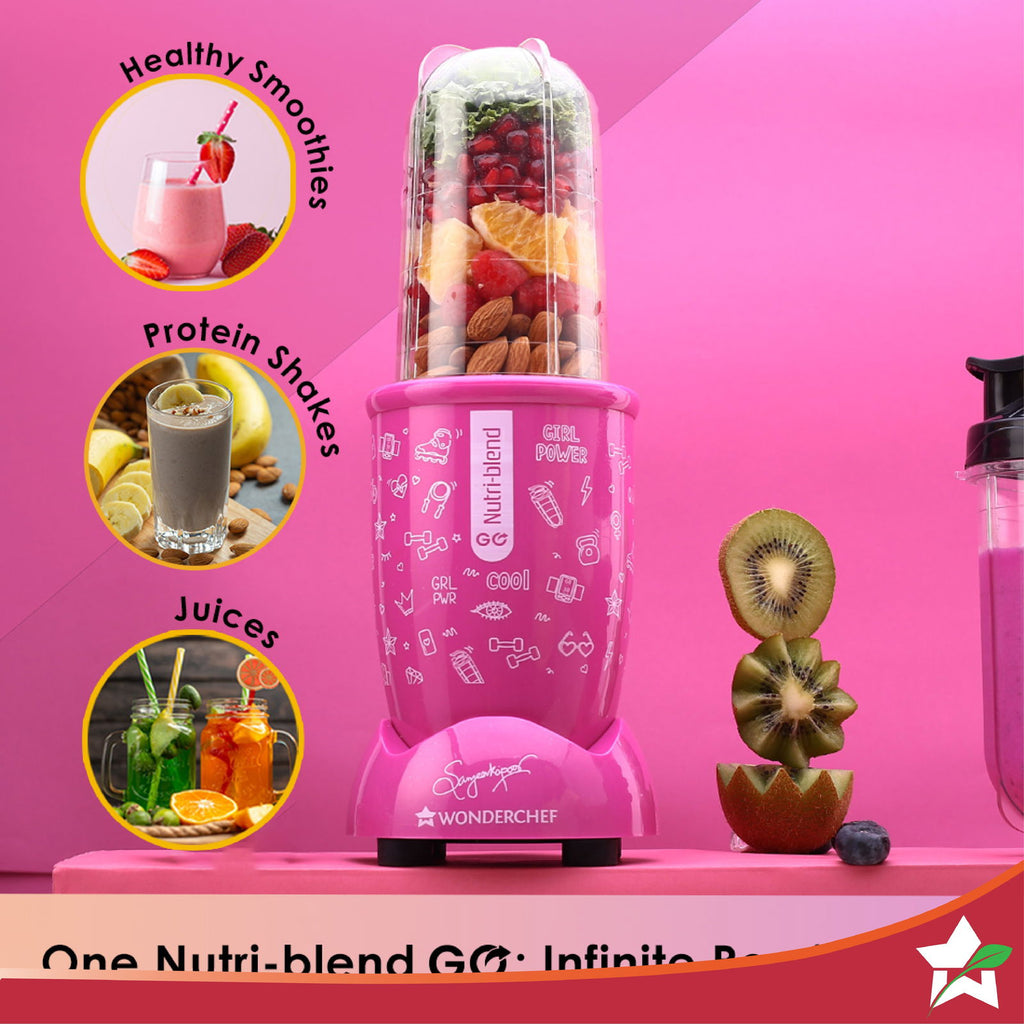 Wonderchef Renewed Nutri-blend GO | 400W | 22000 RPM | 100% Full Copper Motor | 1 Unbreakable Jar | 1 Year Warranty