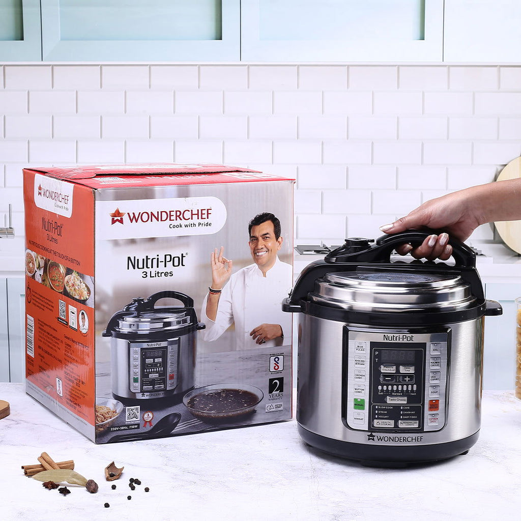 Wonderchef Renewed Nutri-Pot | 3L | Electric Pressure Cooker with 7-in-1 Functions