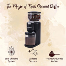 Load image into Gallery viewer, Wonderchef Renewed Regalia Electric Coffee Grinder | Burr Grinder with 31 Grinding Settings | Set Variable Coffee Grind Texture | Grind Beans for Espresso, Americano, Brew and more | 1 Year Warranty