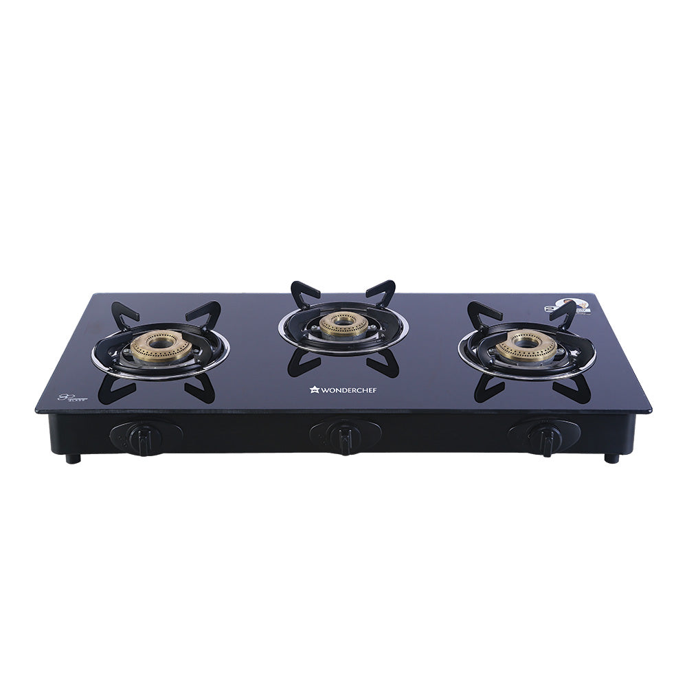 Wonderchef Renewed 3 Burner Auto Cooktop | 6 mm Thick Toughened Glass | 1 Year Warranty