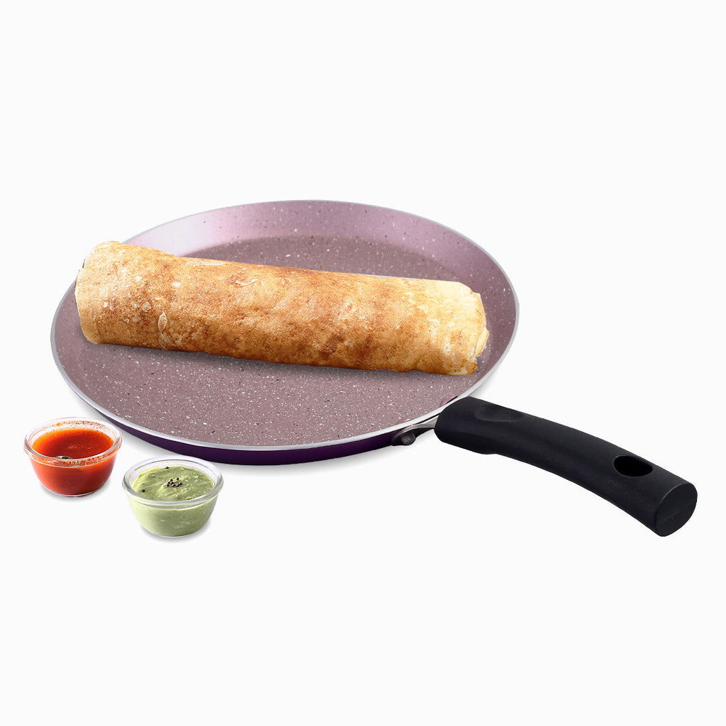 Wonderchef Renewed Valencia 28cm Dosa Tawa | Meta Tuff Non-Stick Coating | Virgin Grade Aluminum | PFOA/Heavy Metals Free