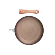 Load image into Gallery viewer, Ruby Plus 24 cm Cookware Set Bronze, Kadhai with Lid, Fry Pan, Dosa Tawa, Non-stick set of 4, Induction use, Tempered Glass Lid,