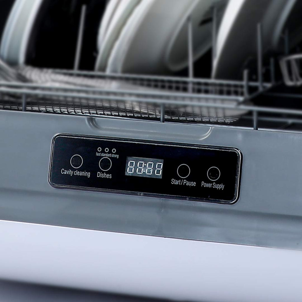 CounterTop Dishwasher, 1250W, 72°C High Temperature Sterilization, 360°Double Spray, Effective Drying System, Portable, 9L