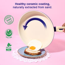 Load image into Gallery viewer, Wonderchef Renewed Bellagio 28cm Dosa Tawa | Healthy Ceramic Coating | Non-Toxic | PFAS and PFOA Free | 3mm Thickness | Soft-Touch Handles and Knob