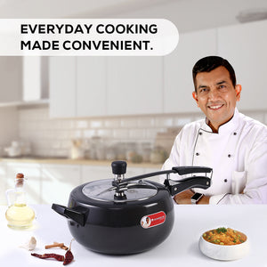 Platinum (2L, 3L & 5L) Pressure Cooker Combo Set, Single valve, Ergono –  Wonderchef