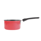 Little Samson Steel Non-stick Sauce Pan, Induction Bottom, Soft Touch Handle- 13cm, 0.85L, 1mm, 2 Years Warranty, Red