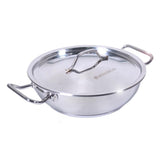 Stanton Impact Bottom Stainless Steel Kadhai with SS Lid - 20 cm,1.5L, 2.6 mm