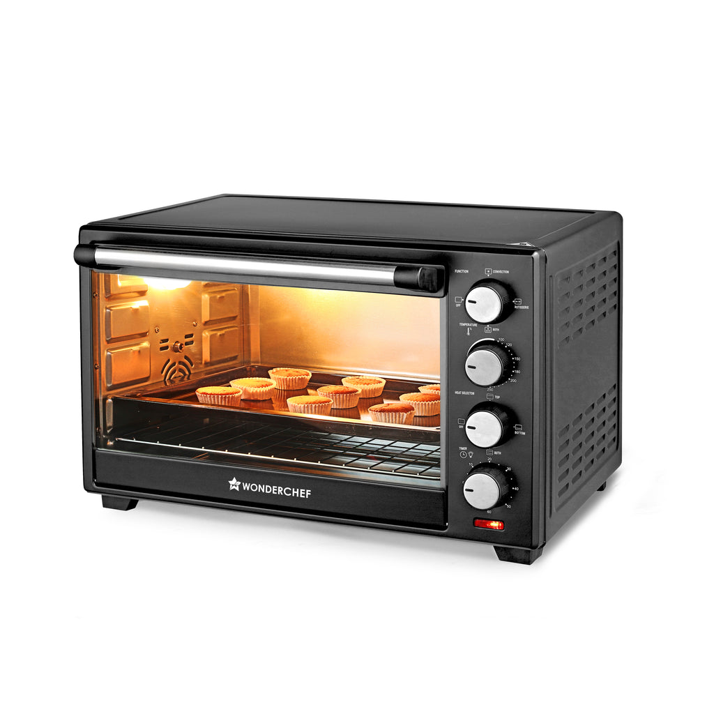 Oven Toaster Griller (OTG) - 60 L | With Rotisserie | Auto-Shut Off | Heat-Resistant Tempered Glass | 6-Stage Heat Selection Bake, Grill, Roast | Easy to Clean | Black | 2 Year Warranty