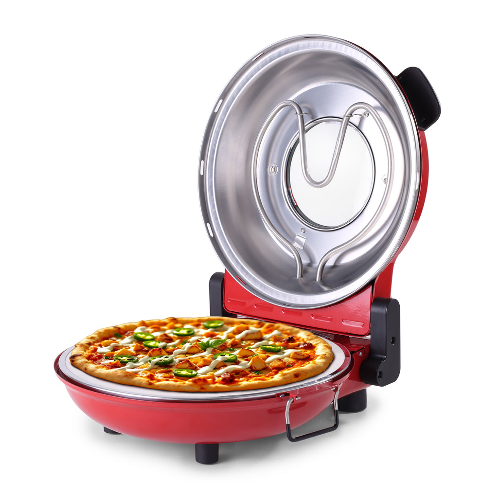 Regalia Pizza Maker | 1200W | Crispy Pizzas in 5 Minutes | Wood Fried Pizzas Like Taste | Lava Stone Base for Golden Crust | 12-Inch Diameter | Easy to Clean | 2 Year Warranty