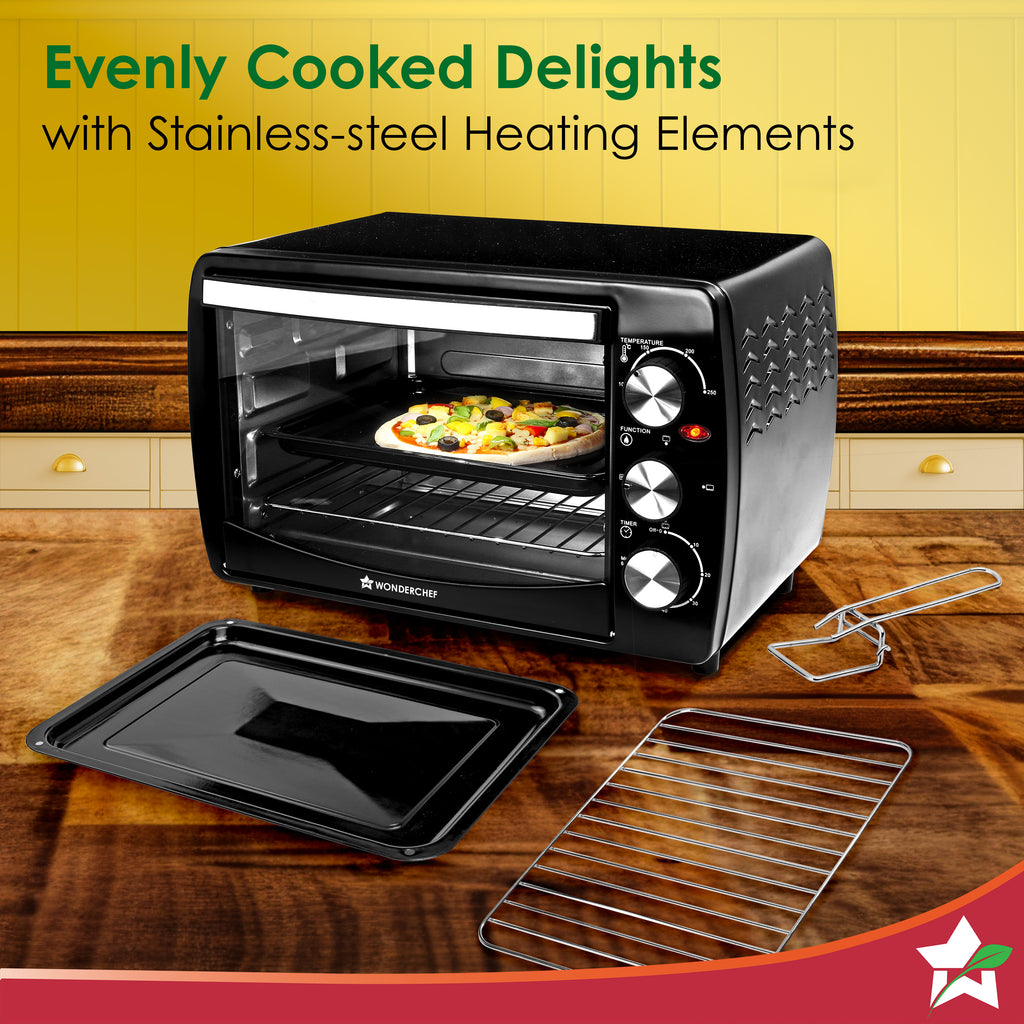 Oven Toaster Griller (OTG) 19 L | Bake, Grill, Roast | Auto-Shut Off | Heat-Resistant Tempered Glass | Customised Time & Temperature Control | Heat Selector | Easy to Clean | 2 Year Warranty 