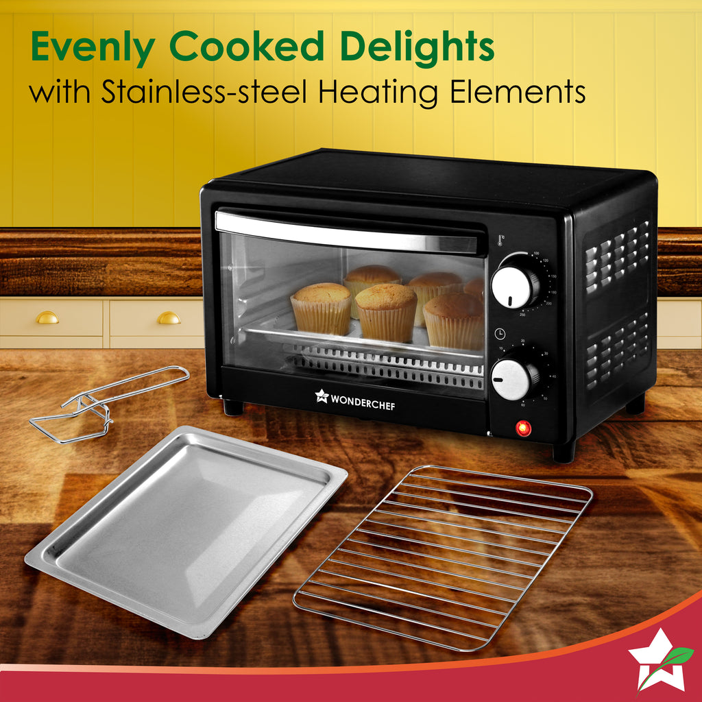 Oven Toaster Griller (OTG) 10 L | Bake, Grill, Roast | Auto-Shut Off | Heat-Resistant Tempered Glass | Customised Time & Temperature Control | Easy to Clean | 2 Year Warranty 