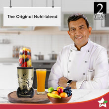 Load image into Gallery viewer, Nutri-blend, 500W, 22000 RPM 100% Full Copper Motor, Mixer-Grinder, Blender, SS Blades, 2 unbreakable Jars, 2 Years warranty, Champagne, Recipe book by Chef Sanjeev Kapoor