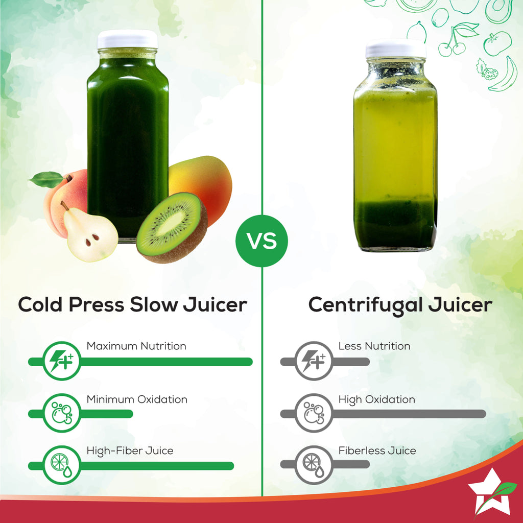 Cold press vs centrifugal juicer best sale