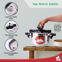 Load image into Gallery viewer, Wonderchef Renewed Easy Lock Stainless Steel 5L Outer Lid Pressure Cooker | Induction Compatible | Tri-Ply Bottom