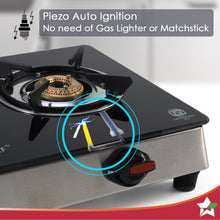 Load image into Gallery viewer, Galaxy 2 Burner Auto Cooktop | 6mm Toughened Glass | Piezo Auto Ignition | 2 Years Warranty