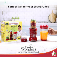 Load image into Gallery viewer, Nutri-blend Juicer, Mixer, Grinder, Blender &amp; Smoothie Maker | 400W 22000 RPM 100% Full Copper Motor | Stainless steel Blades | 3 unbreakable jars | 2 Years warranty | Recipe book by Chef Sanjeev Kapoor | Red