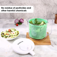 Load image into Gallery viewer, Vegetable Cleaner and Salad Spinner, Removes Excess Water and Pesticides, Cleans Vegetables Thoroughly, Use for Mixing Salad with Dressing, Food-grade Plastic, Transparent Body