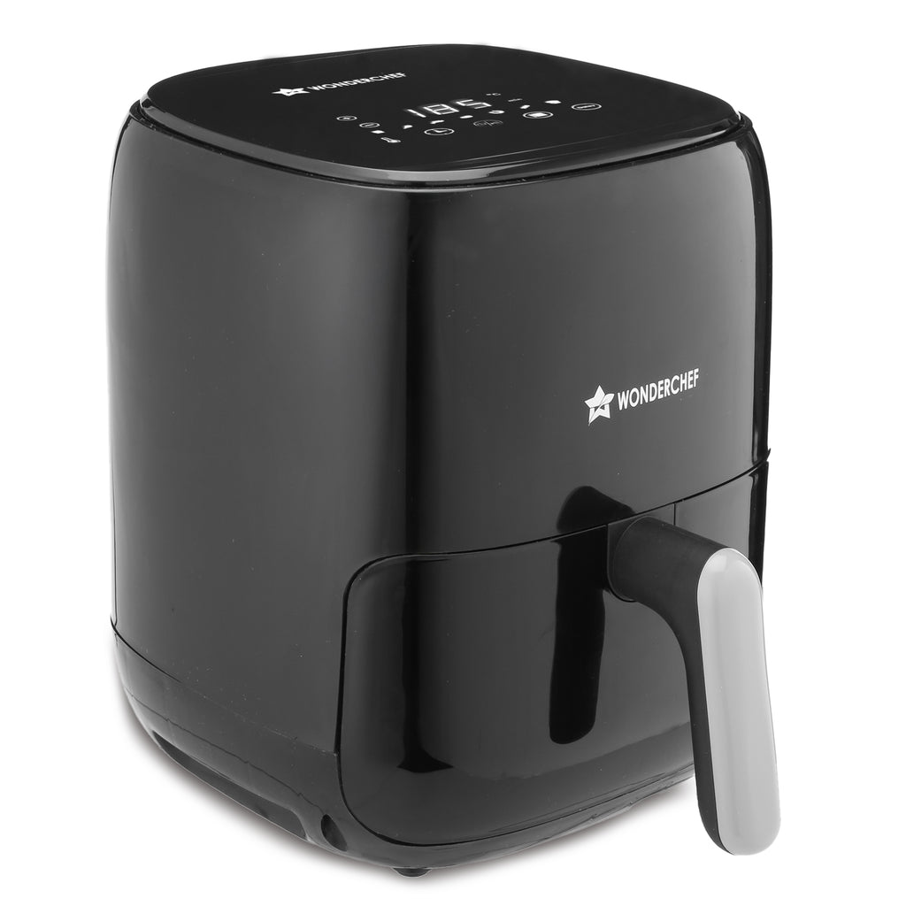 Neo Digital Air Fryer | 1000W, 2 Litres | Rapid Air Technology | Non-stick Basket | Auto Shut-off | Touch Screen | Fry, Bake, Grill, Roast | Cool Touch Handle | 2-Year Warranty | Black