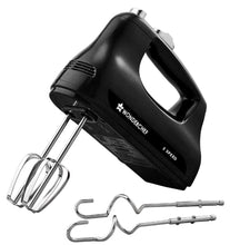 Load image into Gallery viewer, Essenza Hand Mixer | 3 Variable Speed Settings | 300W | For Beating, Whisking, Whipping, Kneading | Stainless-steel Beater and Kneader Attachments | Low Noise | Black | 2-Year Warranty