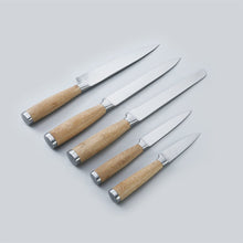 Load image into Gallery viewer, Razor Knife Block Set, Anti-rust Stainless Steel, Straight and Serrated Knives, 20.3 CM