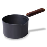 Ebony Hard Anodized 16 cm Nonstick Sauce Pan | Non Stick Sauce Pan | 2 L | 3.25 mm | Black and Brown