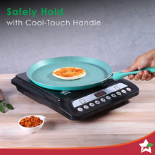 Load image into Gallery viewer, Wonderchef Renewed Celebration Non-stick 28cm Dosa Tawa | Induction Friendly | Soft Touch Handle | Pure Grade Aluminium | 2.2mm | PFOA/Heavy Metals Free